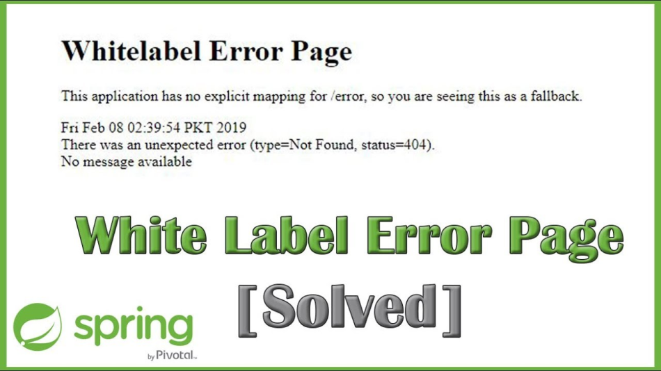 Ways to Fix the Whitelabel Error Page When Performing GET Requests in Spring MVC